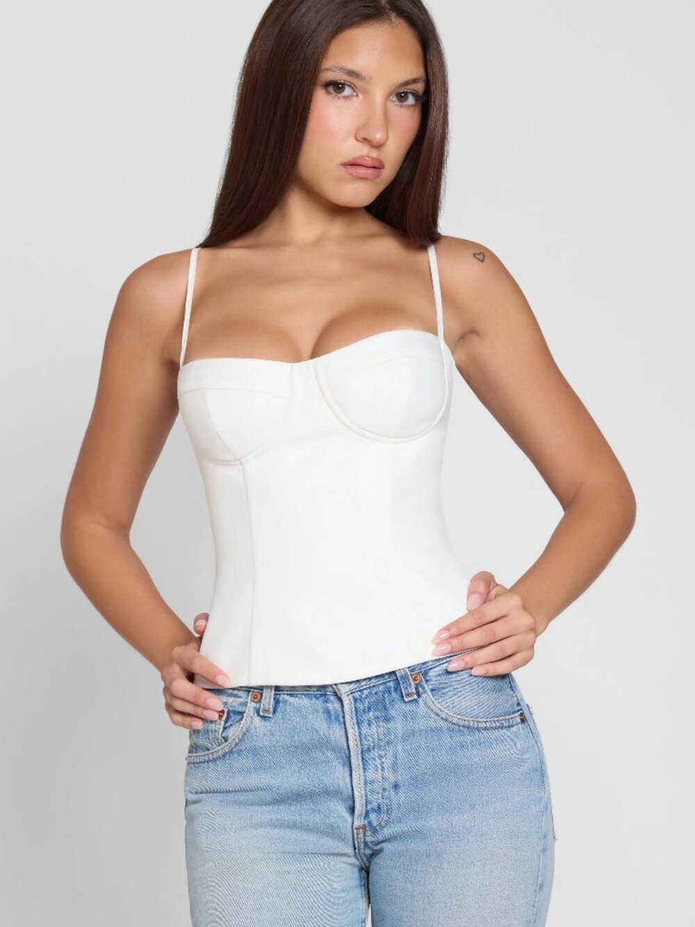 Leau Clothing Bali bustier corset top - White